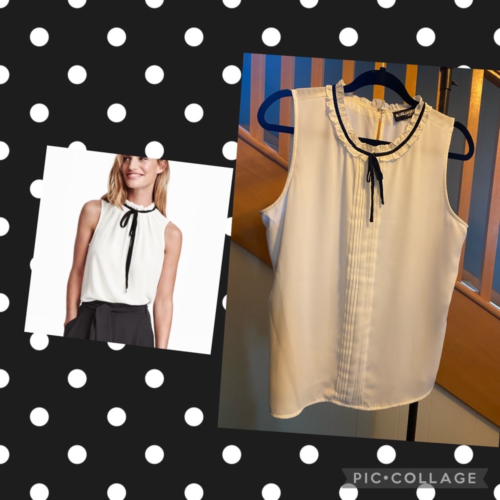 Karl Lagerfeld sleeveless blouse- SZ L